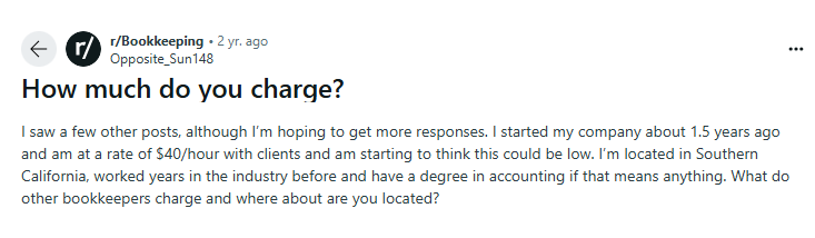 bookkeeping charge reddit conversation