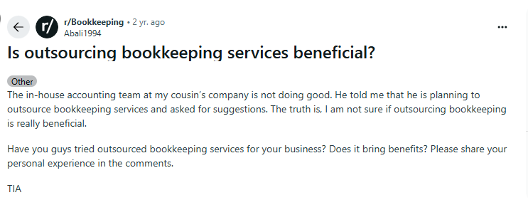 outsourced bookkeeping