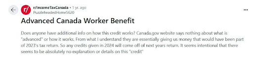 advanced Canada workers benefit