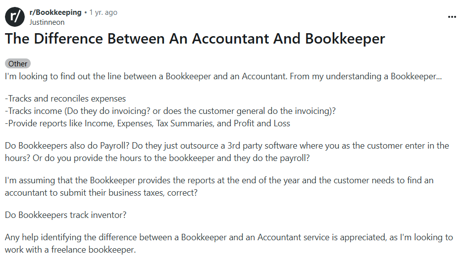 bookkeeper vs accountant reddit